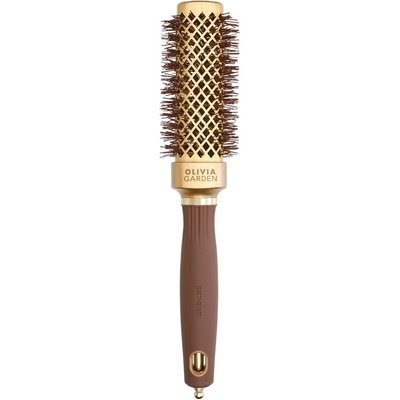 Olivia Garden Expert Blowout Straight Square Brush Gold & Brown 30 mm
