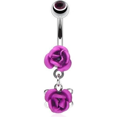 Šperky4U piercing do pupíku růžičky WP01036-A
