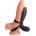 Trinity Vibes Silicone Vibrating Girth Enhancer with Remote Control Black