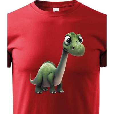 dětské triko Brachiosaurus červená