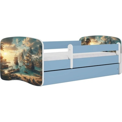 Kocot kids Babydreams loď modrá se šuplíkys matrací