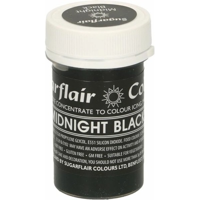 CakeSupplies Gélová farba Midnight Black Čierna 25 g