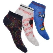 Mickey Mouse sada 3 ks kotníčkové ponožky Mickey