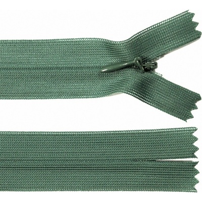 Spirálový zip no.3 skrytý nerozepínací 20cm - více barev color: 665 zelená