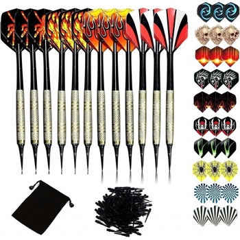 APT HUKA DA201 Sada 12 šipek 100 hrotů + 42 letek