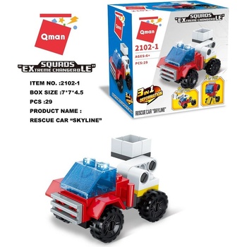 Qman Squros Extreme Changeable 2102-1 Záchranný vůz Skyline 3v1