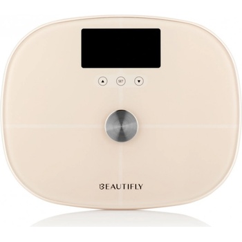 Beautifly Кантар Beautifly SlimSense, До 180 кг, Режим за спортисти, 9 профила, Проследяване на напредъка, LCD, Анализ на телесен състав, Бежов (SlimSense)