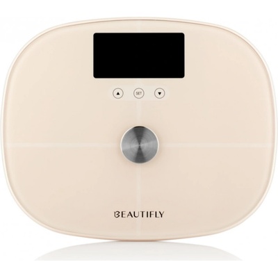 Beautifly Кантар Beautifly SlimSense, До 180 кг, Режим за спортисти, 9 профила, Проследяване на напредъка, LCD, Анализ на телесен състав, Бежов (SlimSense)