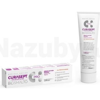 Curasept Biosmalto Mousse Caries Abrasion&Erosion Tutti Frutti zubná pena 50 ml