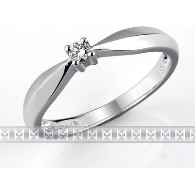 Klenoty Budín Luxusní zásnubní prsten z bílého zlata osazený diamantem 3860007 0 52 99