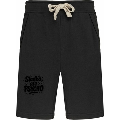Sladká, ale psycho tisk kraťasy s potiskem černý