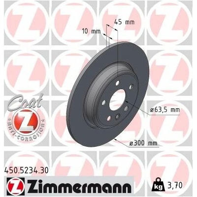 Brzdový kotúč ZIMMERMANN 450.5234.30 (450523430)