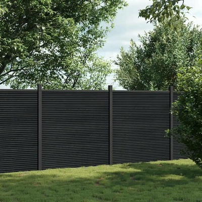 vidaXL Plotový dílec šedý 353 x 186 cm WPC