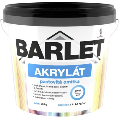 BARLET akrylát pastovitá omítka zrnitá 2 mm, 25 kg