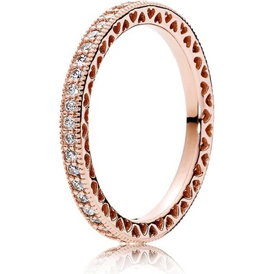 Pandora Rose prsteň Srdce 180963CZ