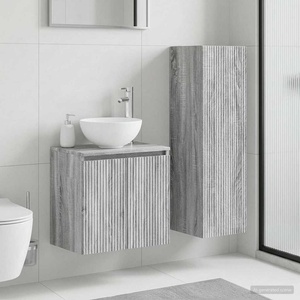 vidaXL Комплект мебели за баня 2 бр. Сив Сонома 33 x 34, 5 x 100 см (3406119)