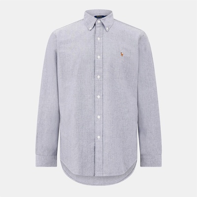 Ralph Lauren Риза с дълъг ръкав Polo Ralph Lauren Men's Slim Fit Oxford Long Sleeve Shirt - Slate