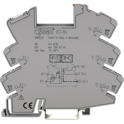 WAGO 857-104 patice pro relé (š x v x h) 6 x 81 x 94 mm, 1 ks