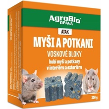 Krejsa Jed na myši a potkany ATAK Myši a potkani voskové bloky 300g