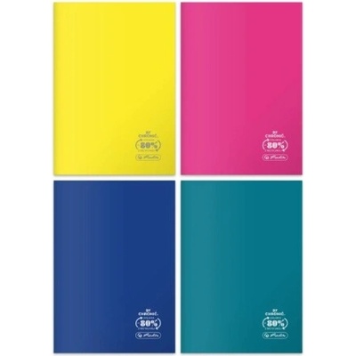Herlitz Zošit A5 60l mriežkovaný ECO PP COLORS mix