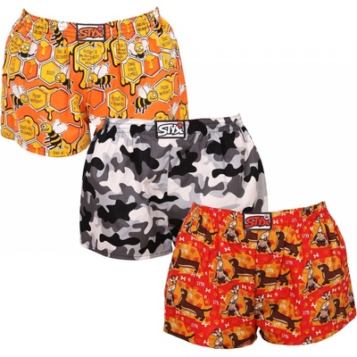 Styx 3PACK dámske trenky art klasická guma viacfarebné (3K14744)