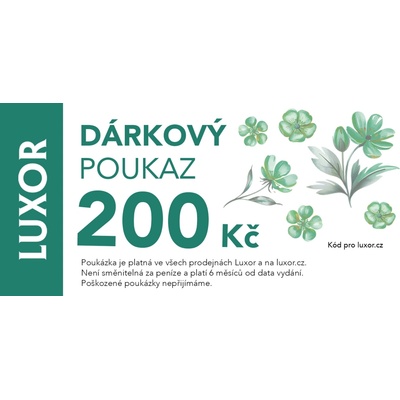 Luxor Elektronický dárkový poukaz 200 Kč - Květinový
