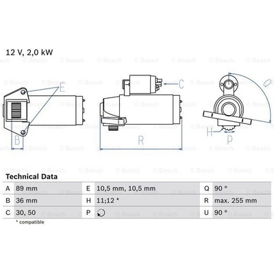 BOSCH Štartér 0986021810