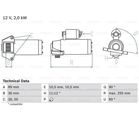 BOSCH Štartér 0986021810