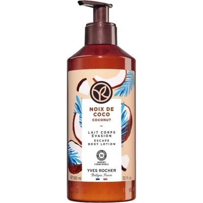 Yves Rocher BAIN NATURE Мляко за тяло Кокос Хидратиращо мляко за тяло с чувствен аромат на екзотичен кокос 390 мл