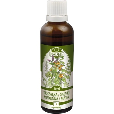Naděje Třezalka-Šalvěj-Máta-Meduňka tinktúra z bylin 50 ml
