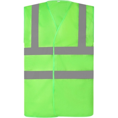 Yoko vesta HVW120 Hi Vis síťovaná výstražná Zelená lime