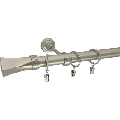 KovovégarnýžeCZ Golta elegance 25 mm Jednořadá Kroužky s žabkou matný nikl 180 cm