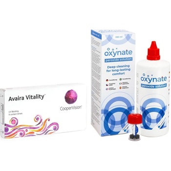 Cooper Vision Avaira Vitality 6 šošoviek + Oxynate Peroxide 380 ml s puzdrom