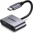 Ugreen USB-C/USB-C + 3.5mm Jack 50596 sivá