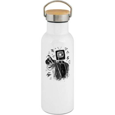 123TRIKO termoska Retro TV man, černý tisk 500 ml vtipné