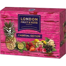 London fruit and herbs Čaj Carnival edition pack red směs ovocných čajů červený box 30 sáčků