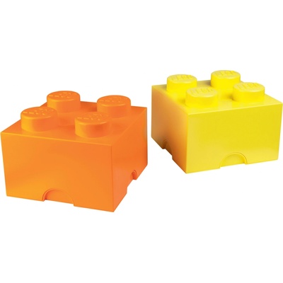 LEGO® Úložný box 2 kusy 24,7 x 24,8 x 18 cm žlutá oranžová – Sleviste.cz