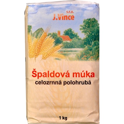 Vince Špaldová múka celozrnná polohrubá Bio 1kg