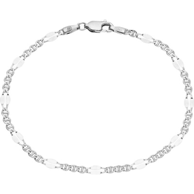 Bealio 01270 stříbrný náramek KÁVOVÉ ZRNO 3+1 zdobené 01 18 cm 03-01270-1729