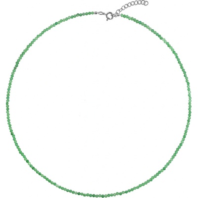 Again Jewelry Korálkový náhrdelník ze smaragdu AJKNA006