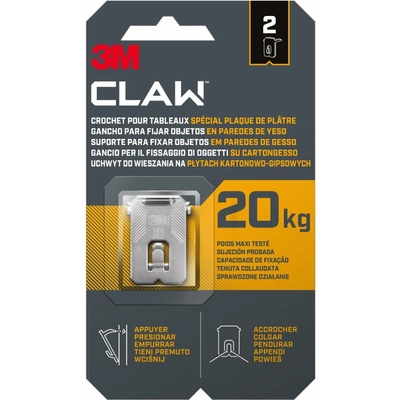 3M - claw háčky do sádrokartonu - nosnost 20 kg