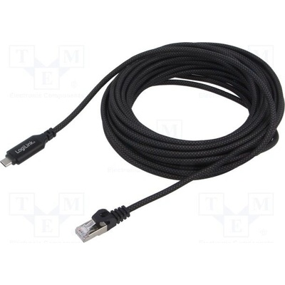 Logilink CU0417 USB 3.2 Gen 1 RJ45 vidlice USB C vidlice nilovaný 15m
