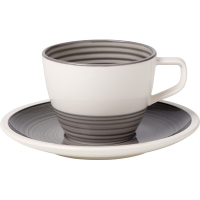 Villeroy & Boch Villeroy&Boch Manufacture Gris kávový šálek s podšálkem 0,25l Ø16cm