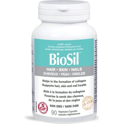 Natural Factors BioSil Коса, кожа и нокти 118 mg 90 V капсули | Natural Factors (0153 PN)