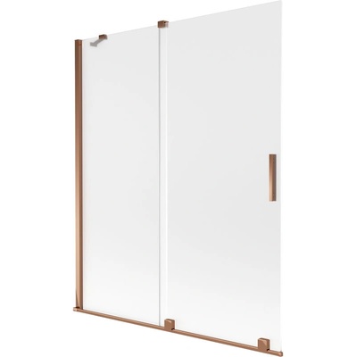 Mexen Velar параван за вана, плъзгащ се с 2 крила 140 x 150 см, матирано стъкло, розово злато - 896-140-000-31-60 (896-140-000-31-60)