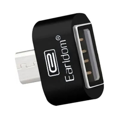 Earldom Преходник, Earldom, OT03, USB F към Micro USB, OTG, Черен - 14868