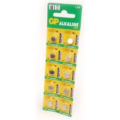 GP Batteries 1, 5v клетъчен бутон lr41 (10 бр. /блистер) (gp192-bl10) (gp192-bl10)
