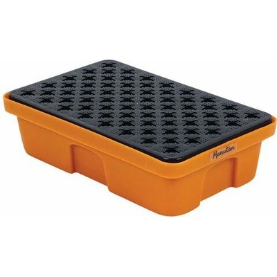 Plastová záchytná vaňa s roštom, 640 x 410 mm, kapacita 30 l - Manutan Expert