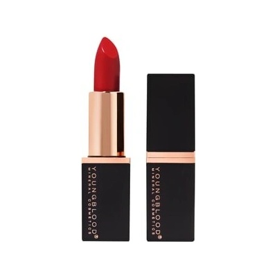 YoungBlood Mineral Crème Lipstick rtěnka tmavě červená 4 g