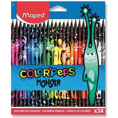 Maped Color'Peps Monster trojhranné pastelky 24 farieb